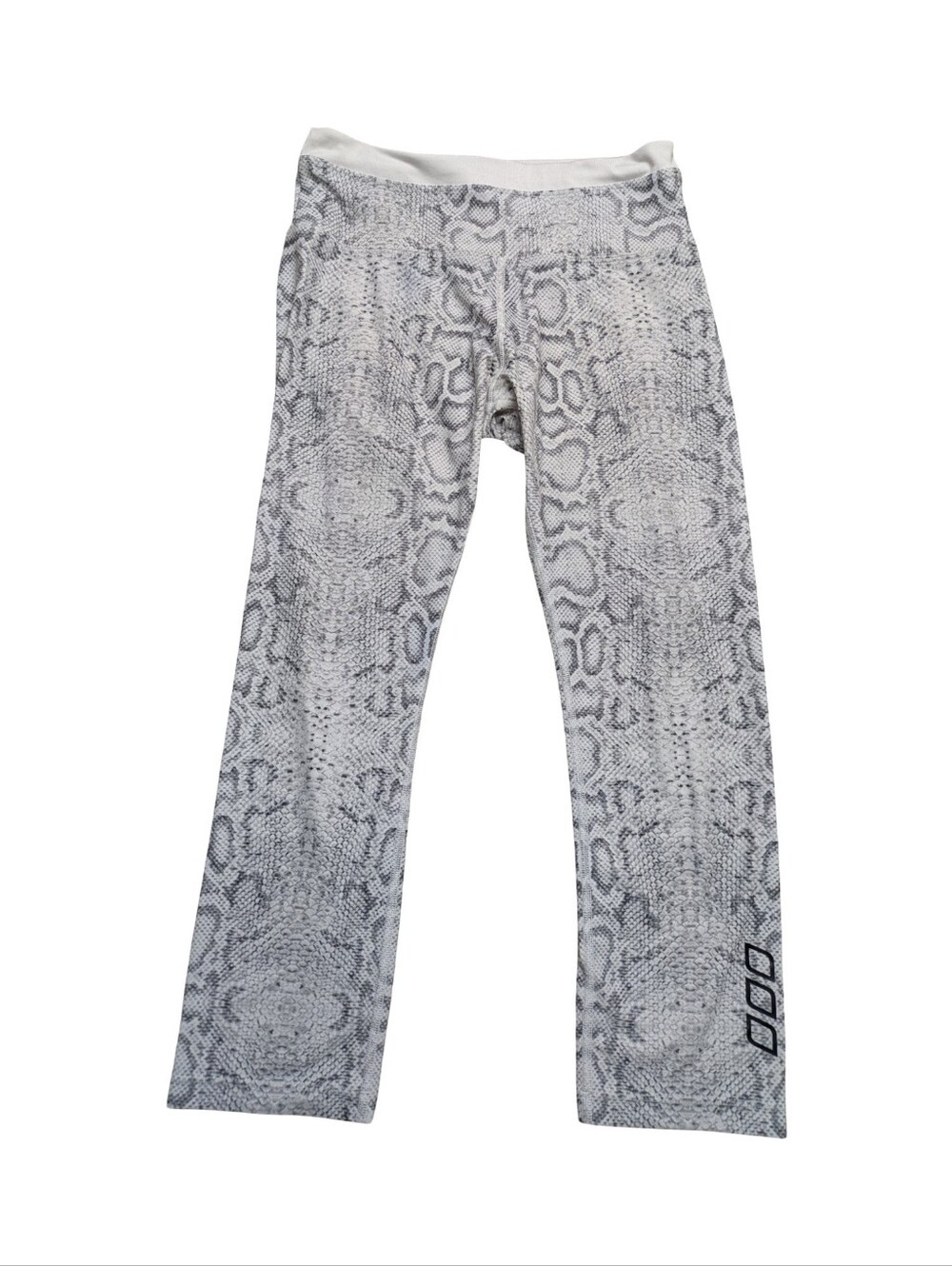 Lorna Jane Greyscale Snakeskin Crop Leggings Size XS/S